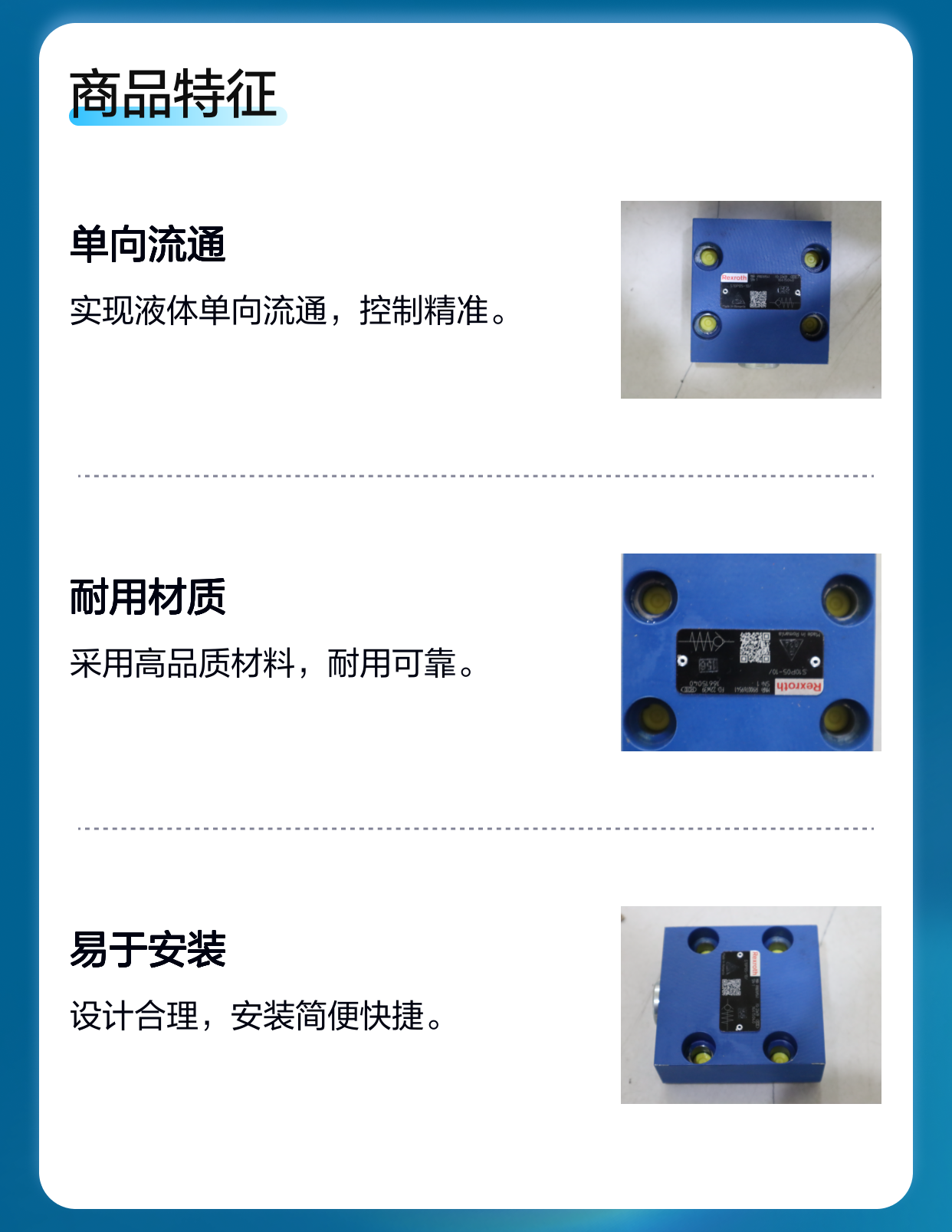 S10P05-10/ S10P05-1X/ S10P05-11/ R900769541 力士乐REXROTH单向阀