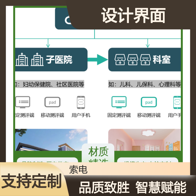索电 设计界面卡通化 多样化 全方助力 儿童保健管理工作站