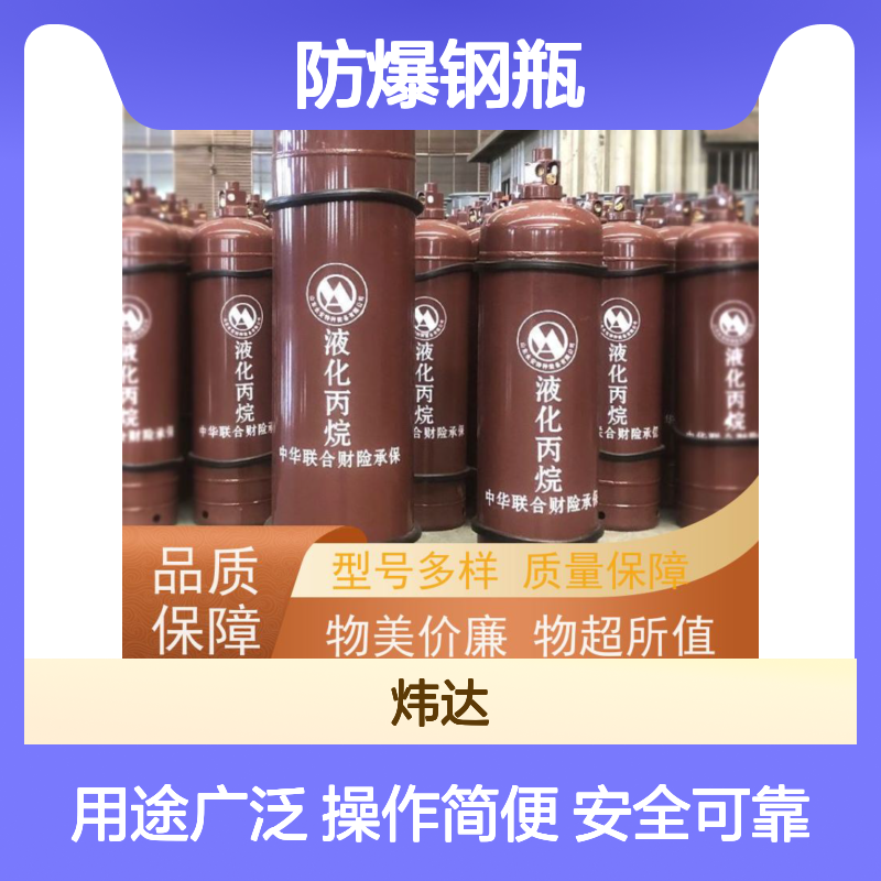 多场景适用 炜达气体丙烷(石化气)厨房/工业双用途 防爆钢瓶