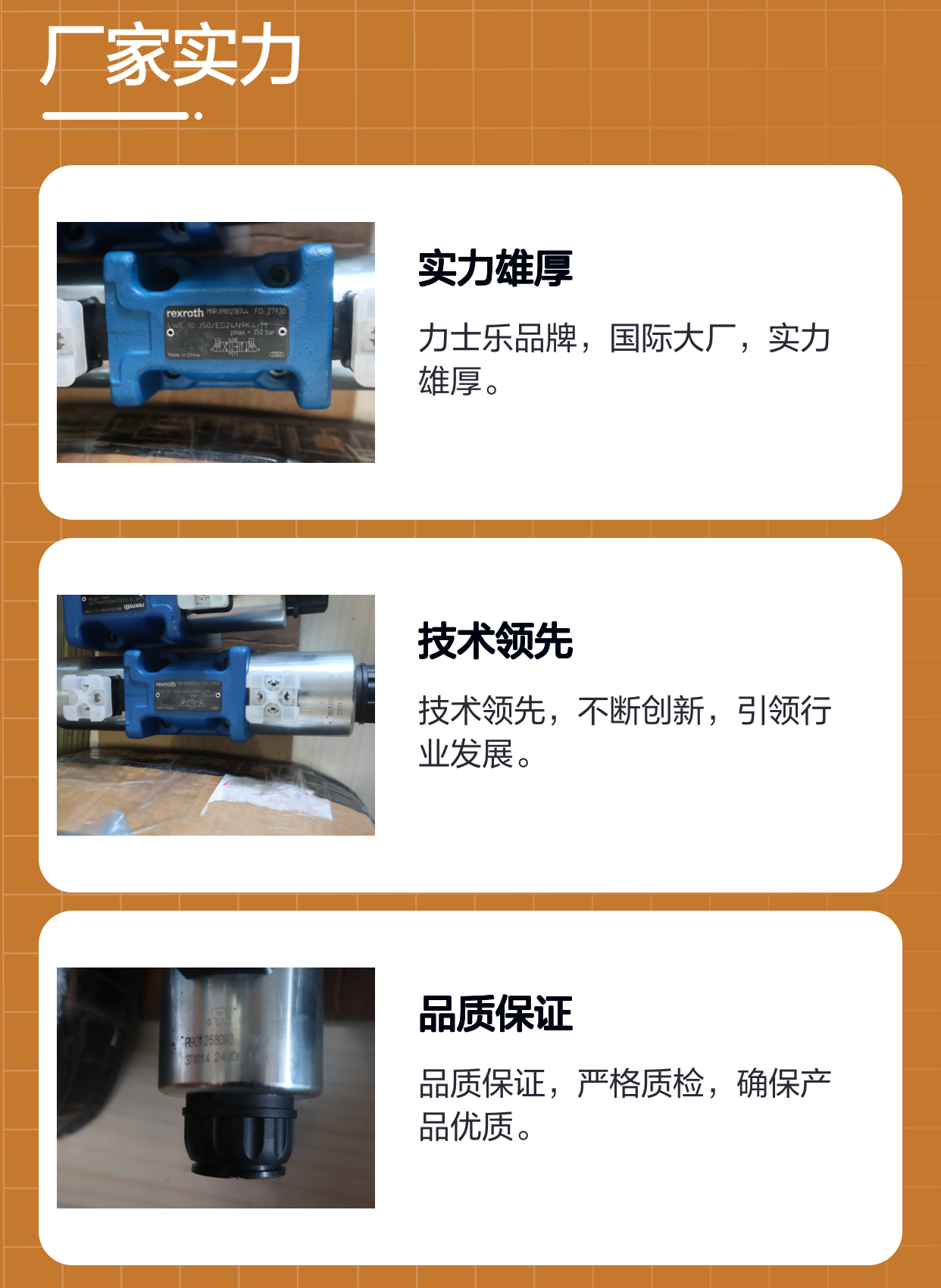 R901278744 4WE10J50/EG24N9K4/M 德国力士乐REXROTH电磁阀