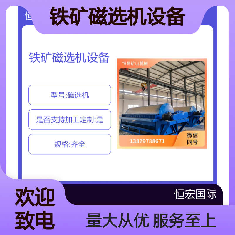 岩金磁选机设备 全套定制服务 规格齐全高效选矿机械