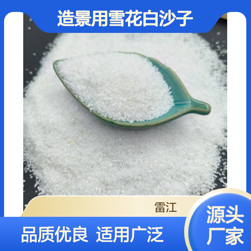 足球场填充白色石英砂20-30目 学校沙坑造景用雪花白沙子