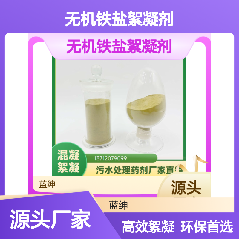 硫酸铁 无机铁盐絮凝剂 水处理药剂 固体粉末 蓝绅环保