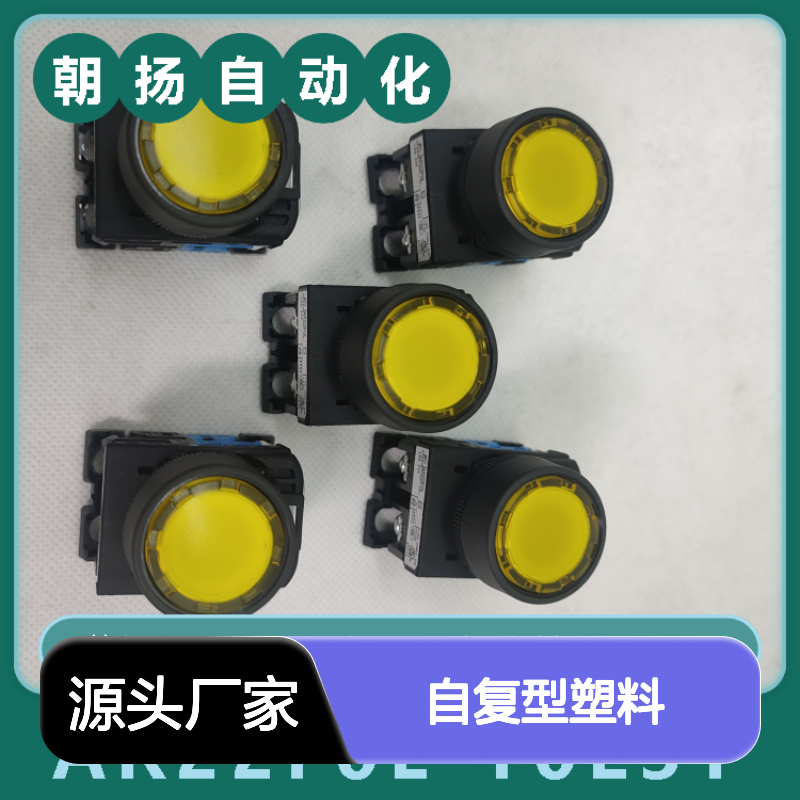 富士电机AR22带灯按钮AR22F0L-10E3Y黄色 22mm自复型塑料 24VAC/DC