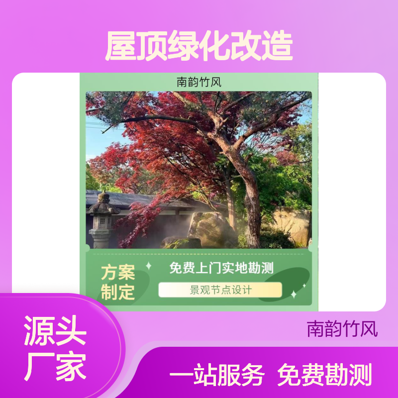 南韵竹风 屋顶绿化改造 园林施工 清理场地 选择合适的灌溉方式