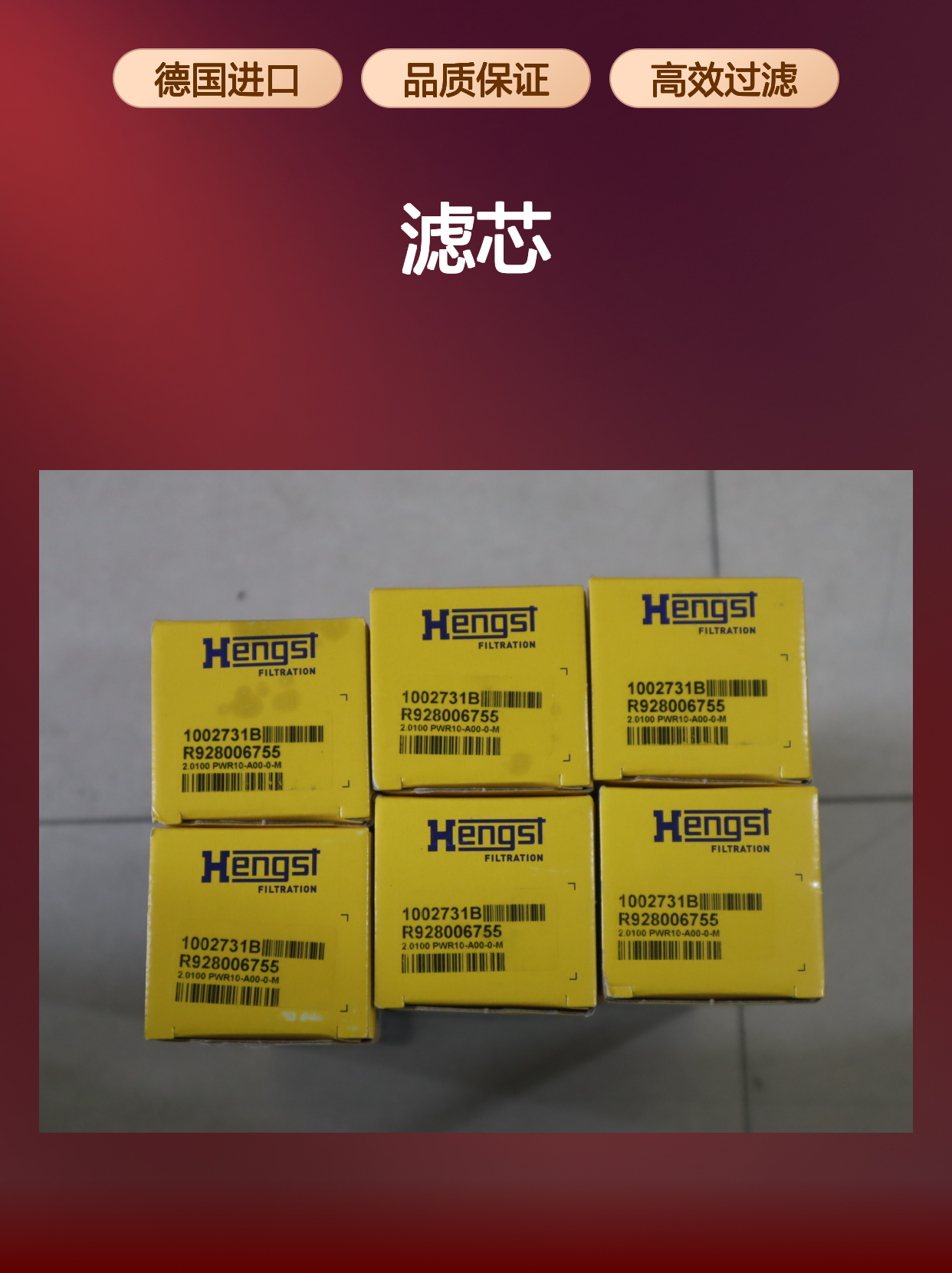 R928006755 2.0100 PWR10-A00-0-M 1002731B 德国汉格斯特HENGST滤芯