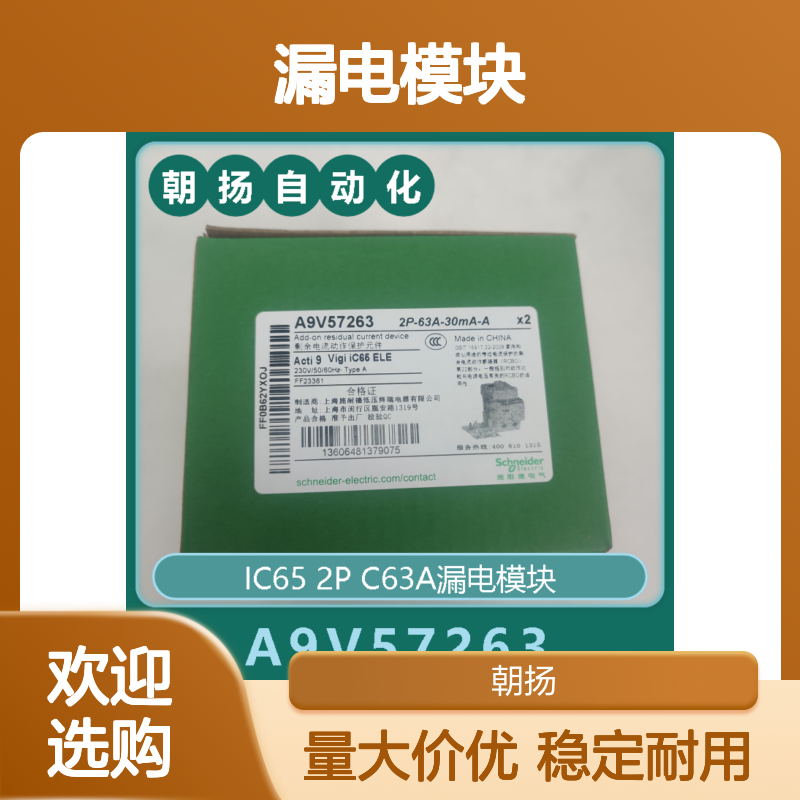 Schneider/施耐德电气 Vigi iC65 漏电模块VIGI IC65 ELE 2P 63A 30MA A