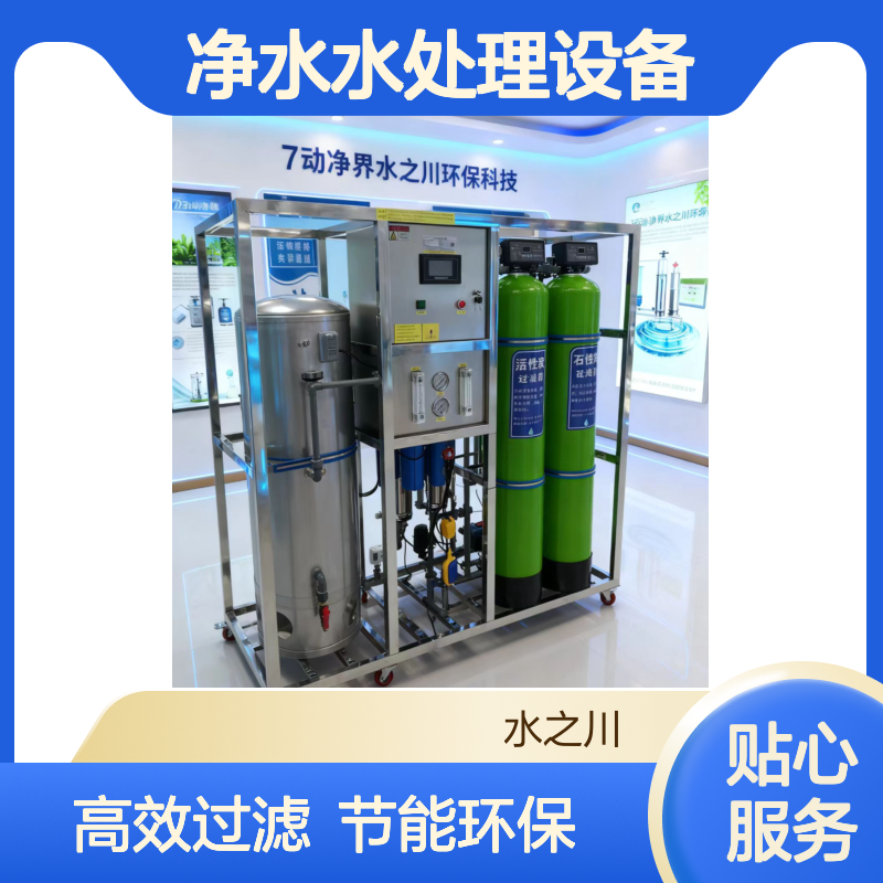 反渗透水处理设备带不锈钢压力罐生产加工食堂用水小型日化厂净水