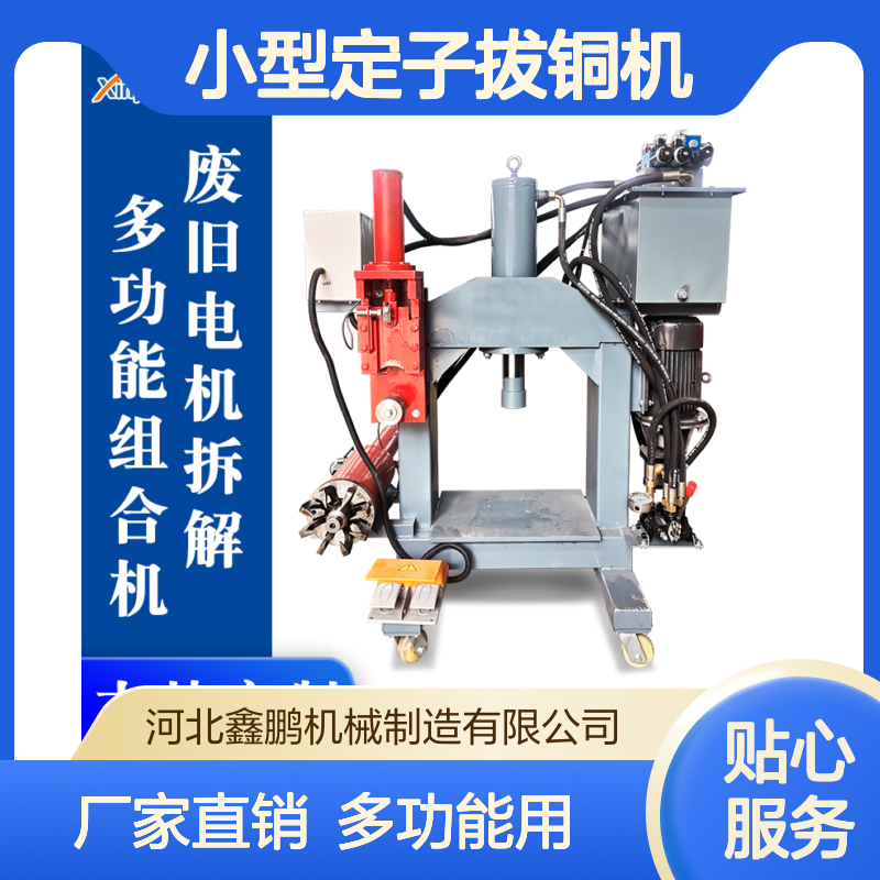 鑫鹏电机拆线机厂家 小型定子拔铜机 多功能压力机拆解电机