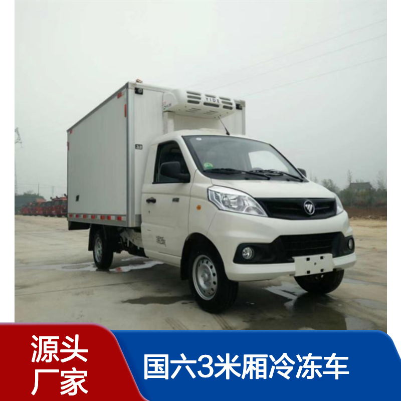 福田国六3米厢冷冻车 85kW汽油机8L油耗雪糕冰淇淋运输车