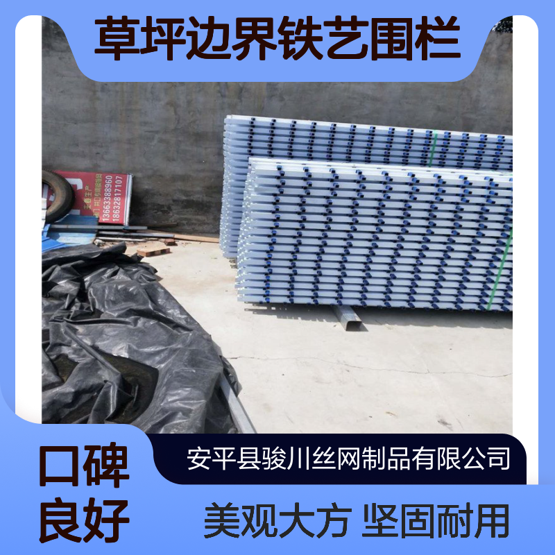花园菜地u型草坪护栏 绿化带铁栅栏 草坪边界铁艺围栏 道路隔离栏