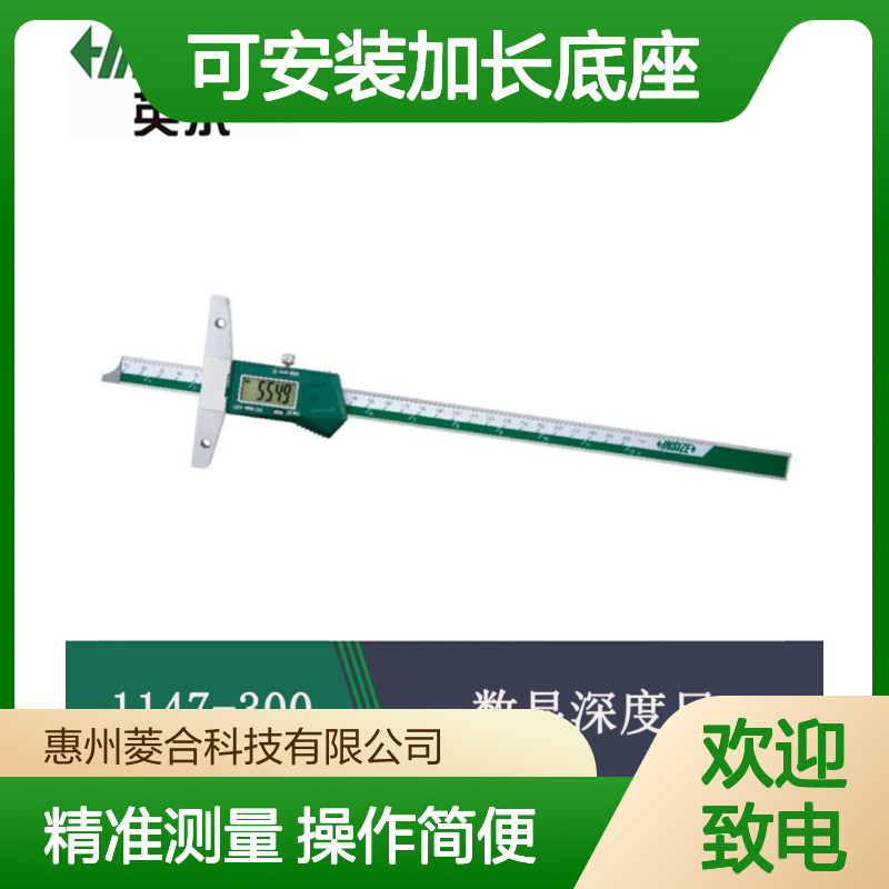 INSIZE英示 数显深度尺（可安装加长底座）0-300mm 型号1147-300