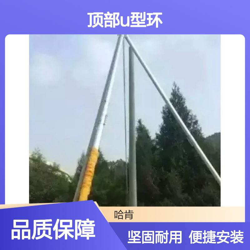 哈肯国际贸易提供 锰钢扒杆 4米一节共3节配底盘和顶部U型环