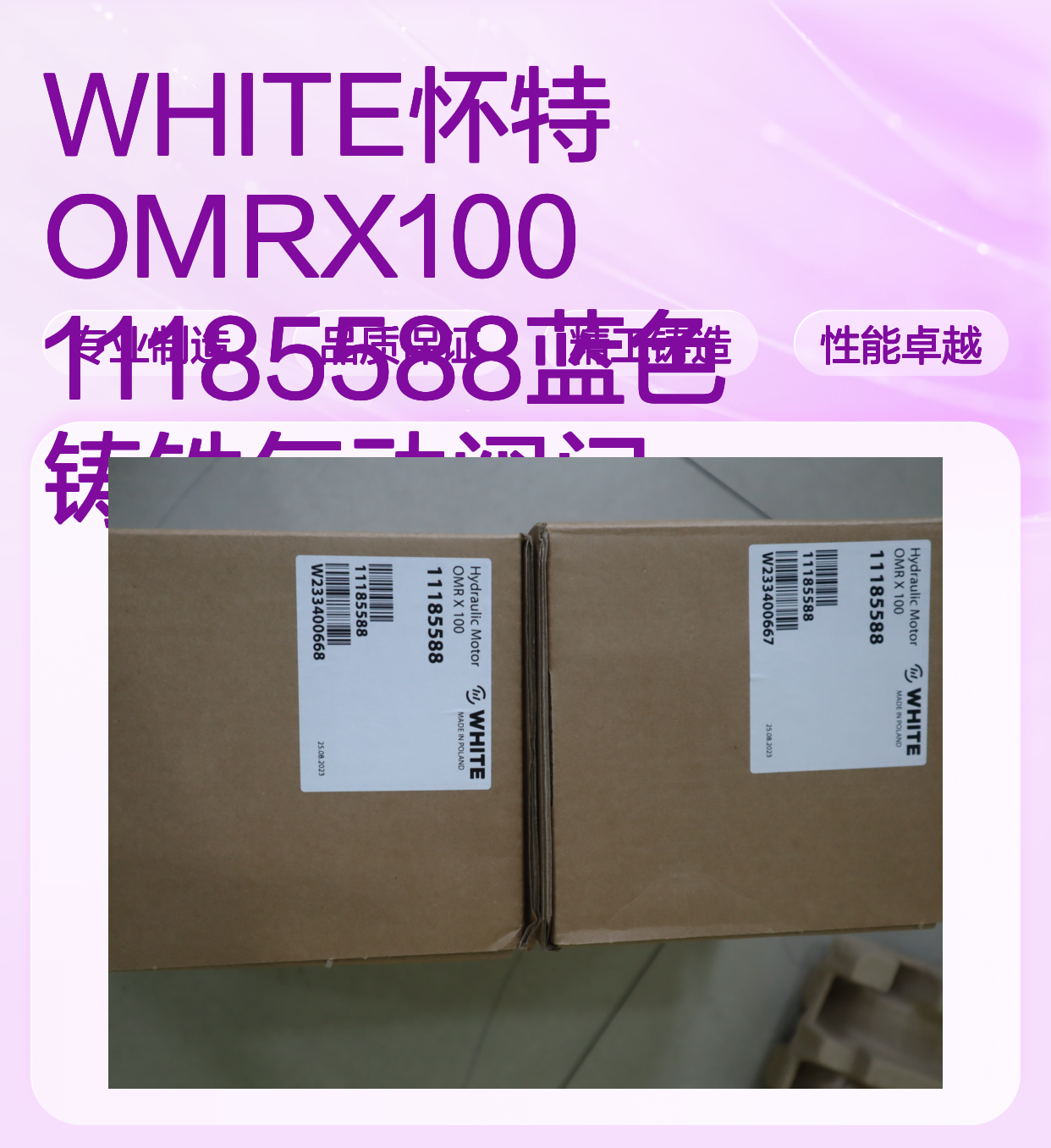 WHITE怀特OMRX100 11185588蓝色铸铁气动阀门