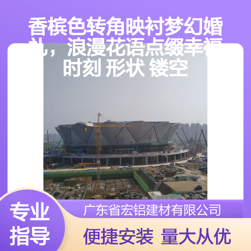 香槟色镂空铝单板 映衬梦幻婚礼 浪漫花语点缀幸福装修时刻