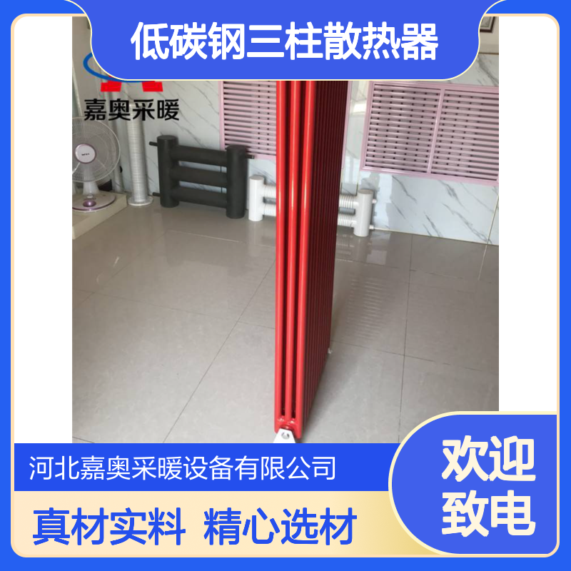 嘉奥 306低碳钢三柱散热器 家用暖气片快速散热