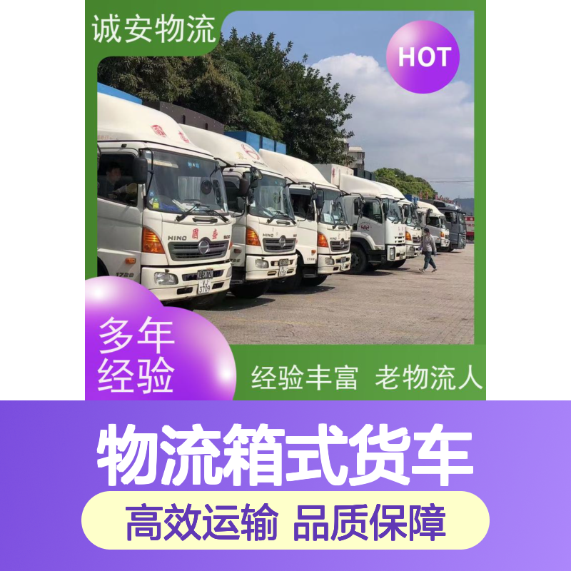 诚安物流箱式货车香港货物运输速度快次日到