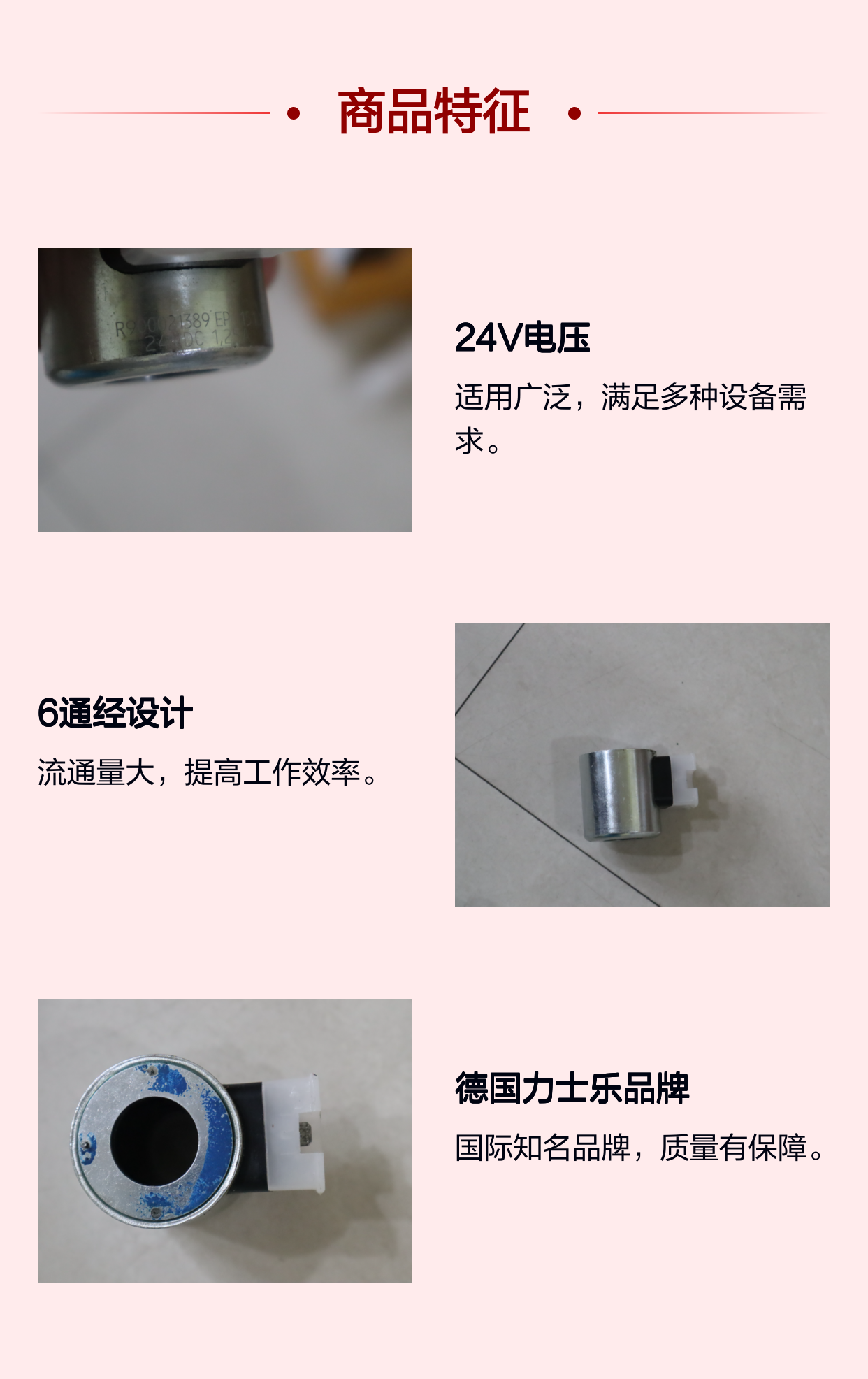 R900021389 24V 6通经电磁阀线圈 德国力士乐REXROTH