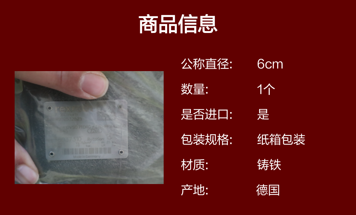 R902532825 AE A10VSO 71DRG/31R-PPA42N00 力士乐REXROTH轴向柱塞泵