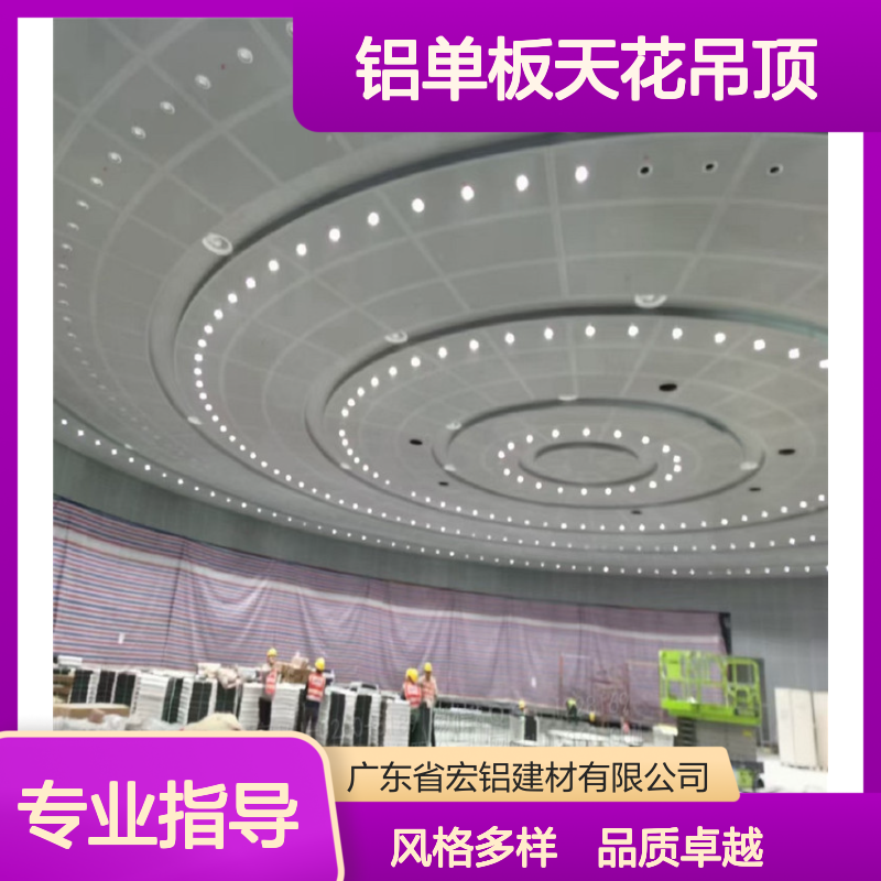 宏铝铝业仿木材吊顶铝单板天花吊顶定做公司