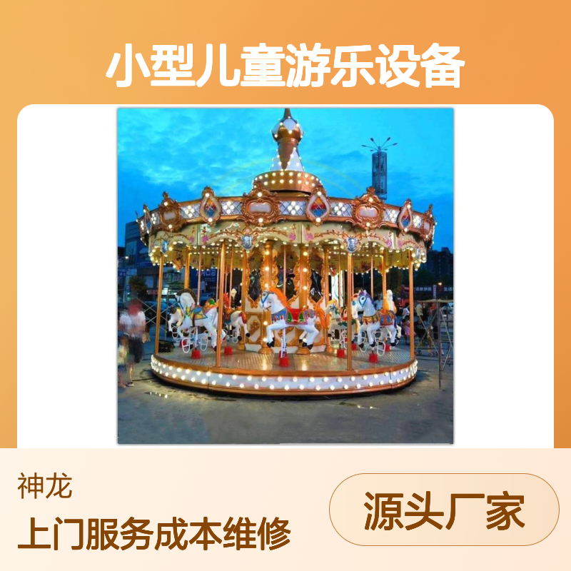 16座豪华转马 热门小型儿童游乐设备 神龙游乐供应