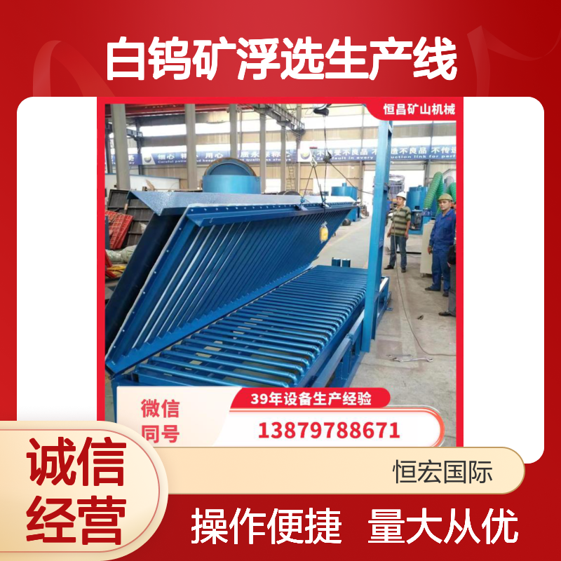 白钨矿浮选生产线 锌矿加工设备 环保型选矿机械 适用于金矿加工