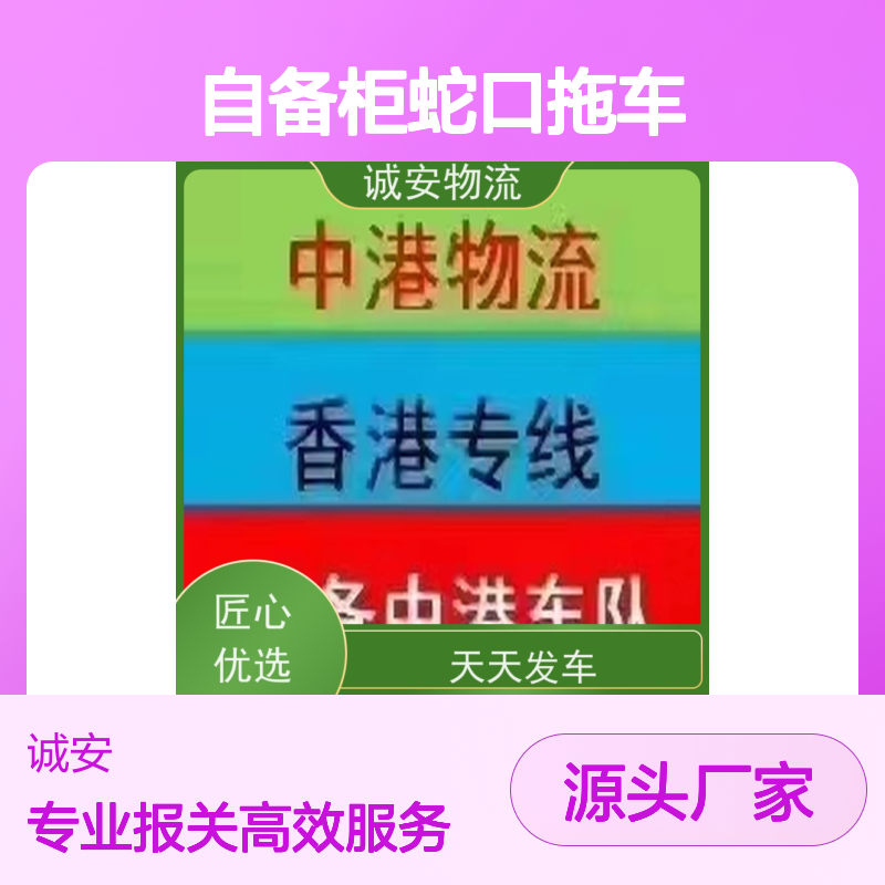 诚安物流45尺自备柜蛇口拖车进口报关半天到
