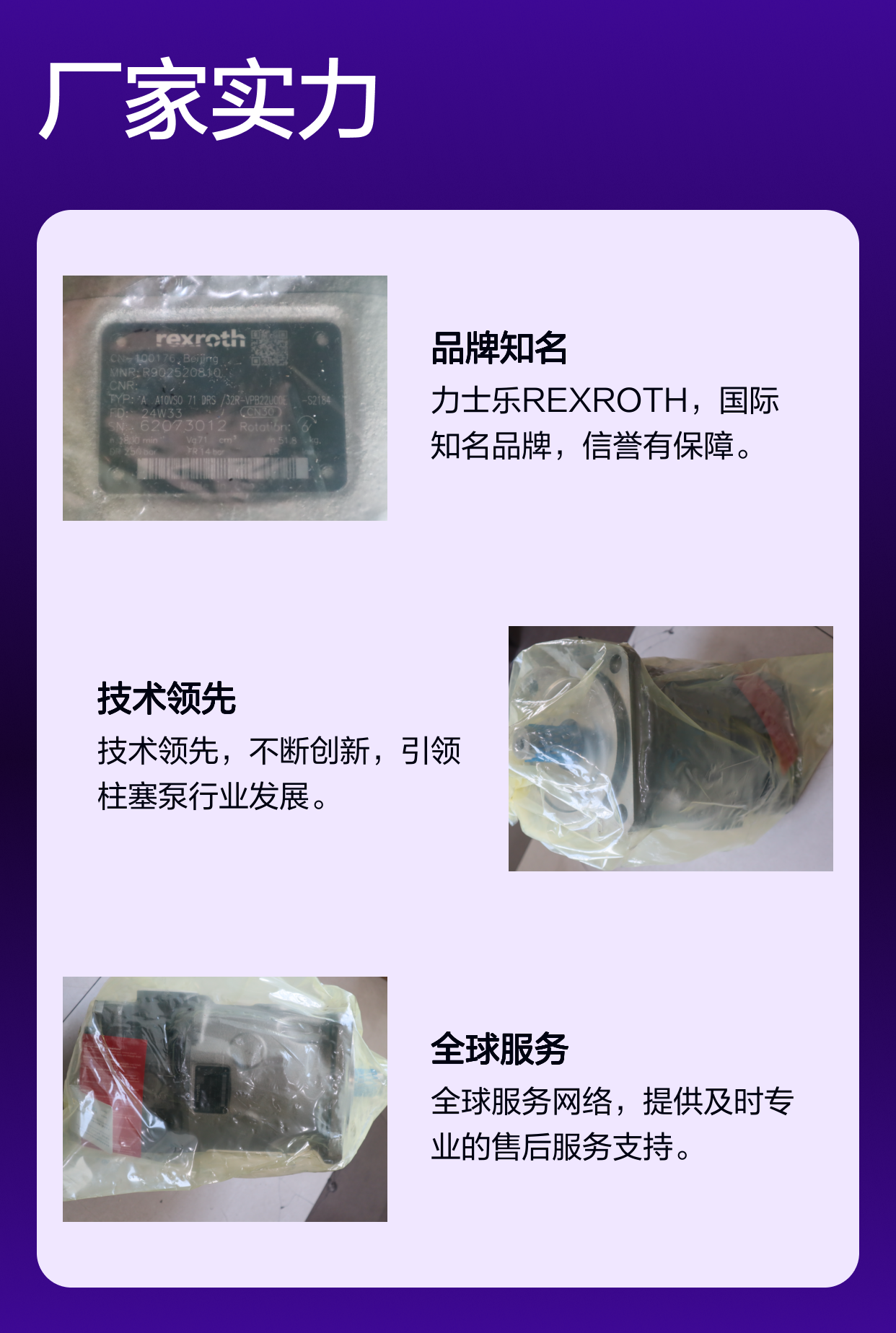 力士乐REXROTH德国进口柱塞泵AA10VSO71模型