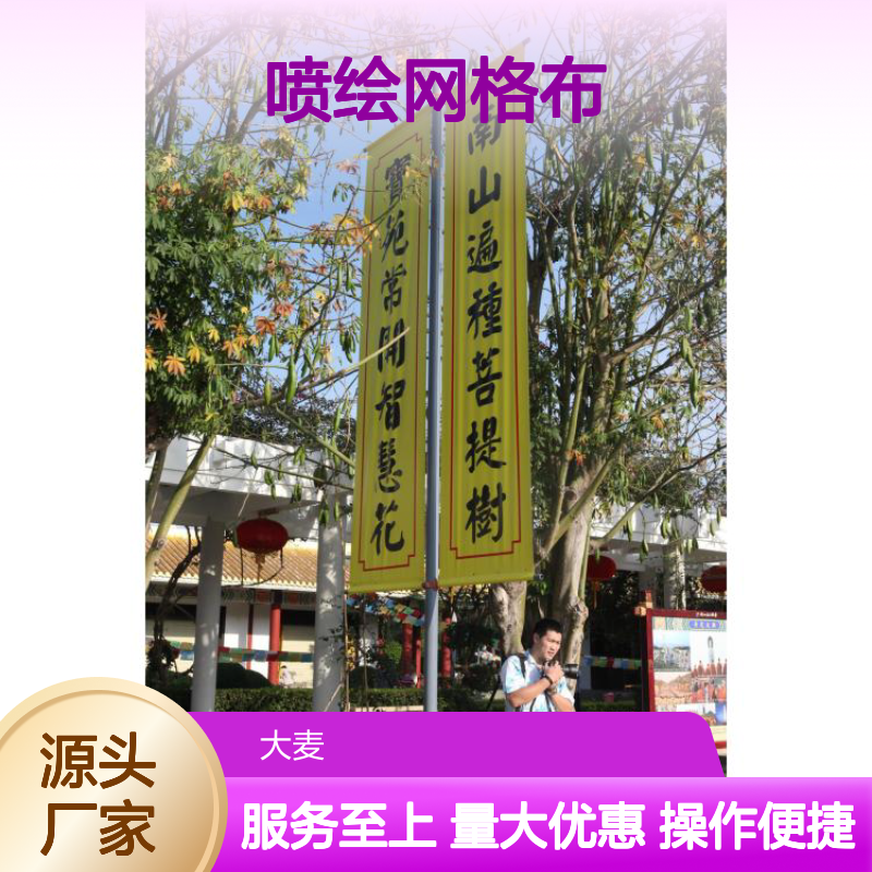 双面窗帘布网格布喷绘 防水防晒不卷边喷绘 商场吊旗汽车门店适用