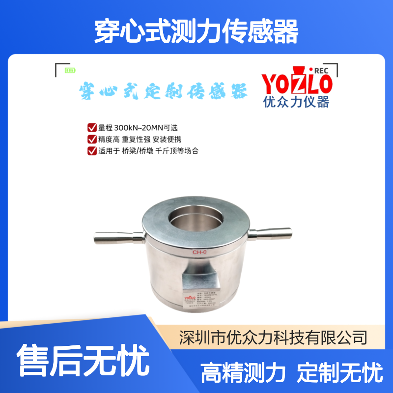 高温定制防爆称重传感器 60吨穿心式测力传感器