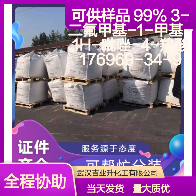 可供样品 99% 3-二氟甲基-1-甲基-1H-吡唑-4-羧酸 176969-34-9