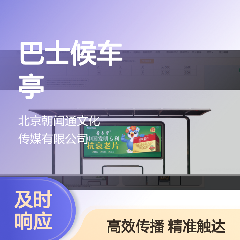 杭州巴士候车亭大牌套餐2的LED大屏的广告投放