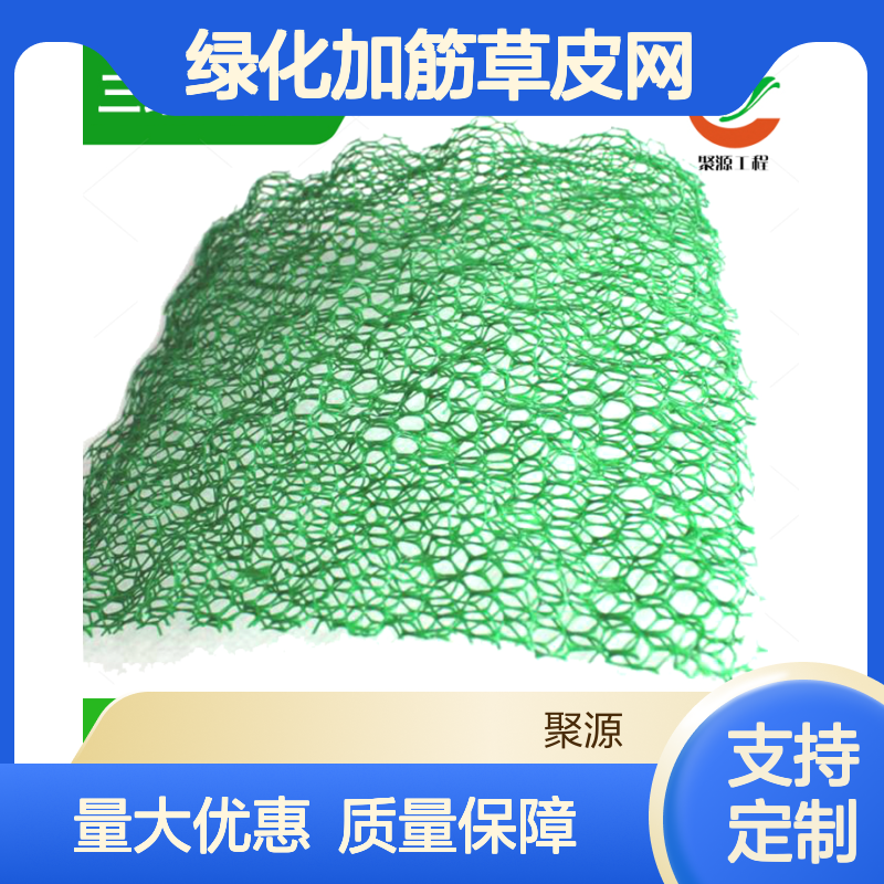 绿色三维植被网 山体道路边坡防护专用 EM3绿化加筋草皮网 抗拉强