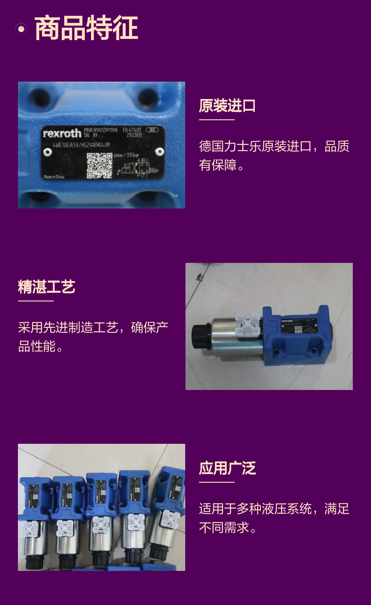 4WE10EA52/HG24N9K4/M R901391198 德国力士乐REXROTH电磁阀