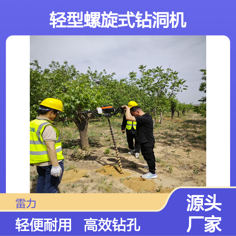 护坡防护打坑机 手持斜向锚杆穿孔机轻型螺旋式钻洞机 雷力