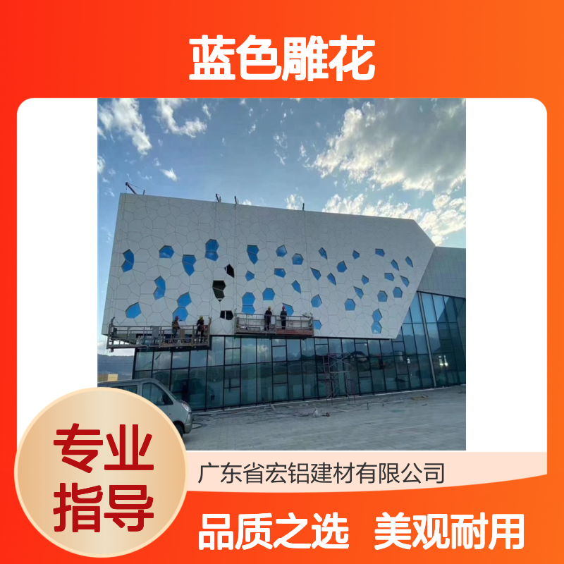 省宏铝 蓝色雕花金属天花 现代高雅 适用于办公室餐厅家居装饰