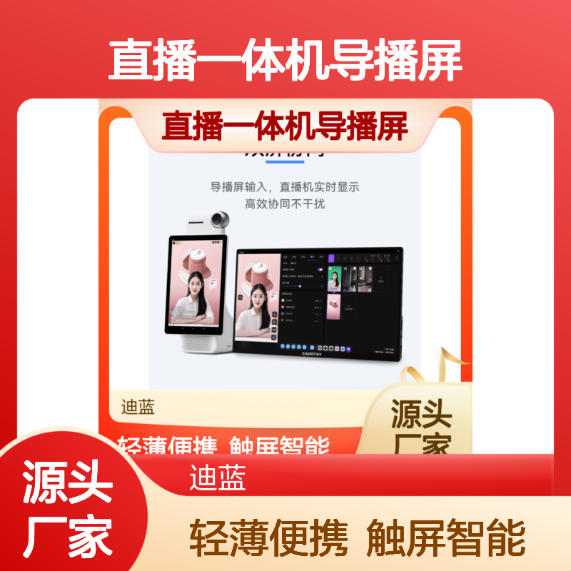 卡多希（Cadothy）直播一体机导播屏 场控扩展屏 14.1英寸有线导