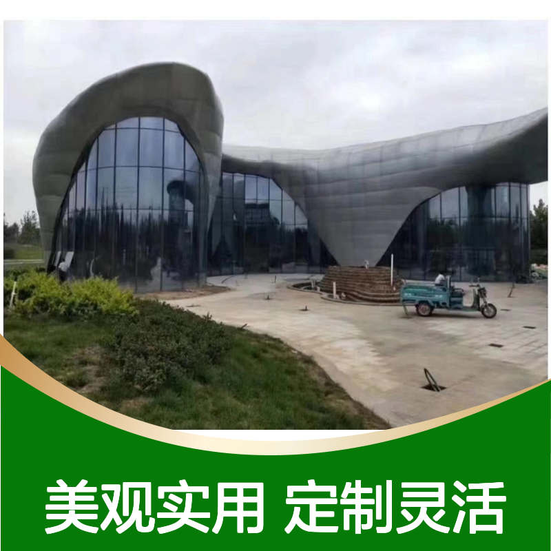 香槟色铝单板 来图加工定制 冲孔画铝板CAD节点 建筑幕墙装饰优选