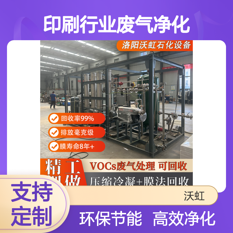 正己烷VOCs气体处理装置活性炭与膜分离组合印刷行业废气净化