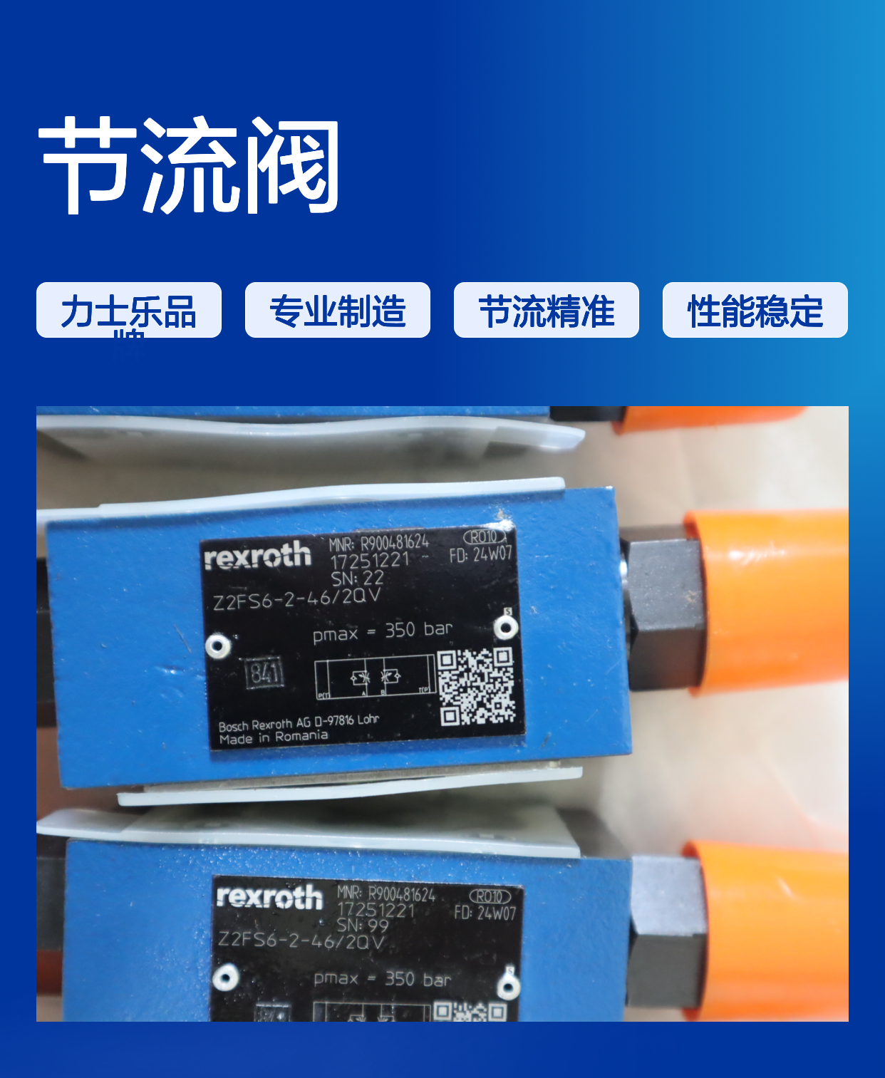 Z2FS6-2-4X/2QV Z2FS6-2-40/2QV R900481624 力士乐REXROTH节流阀
