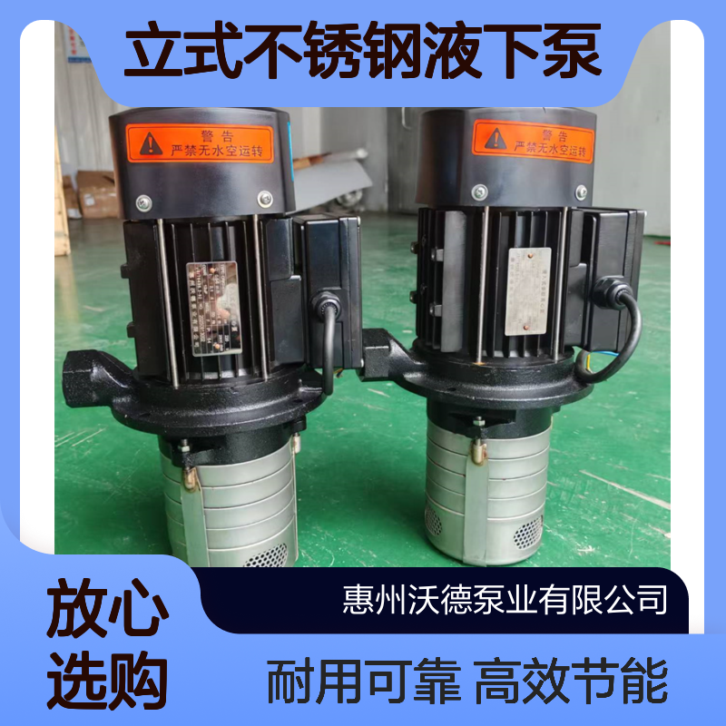 惠沃德立式不锈钢液下泵 切削液循环泵 CRK2-50/3冷却水泵20米扬程
