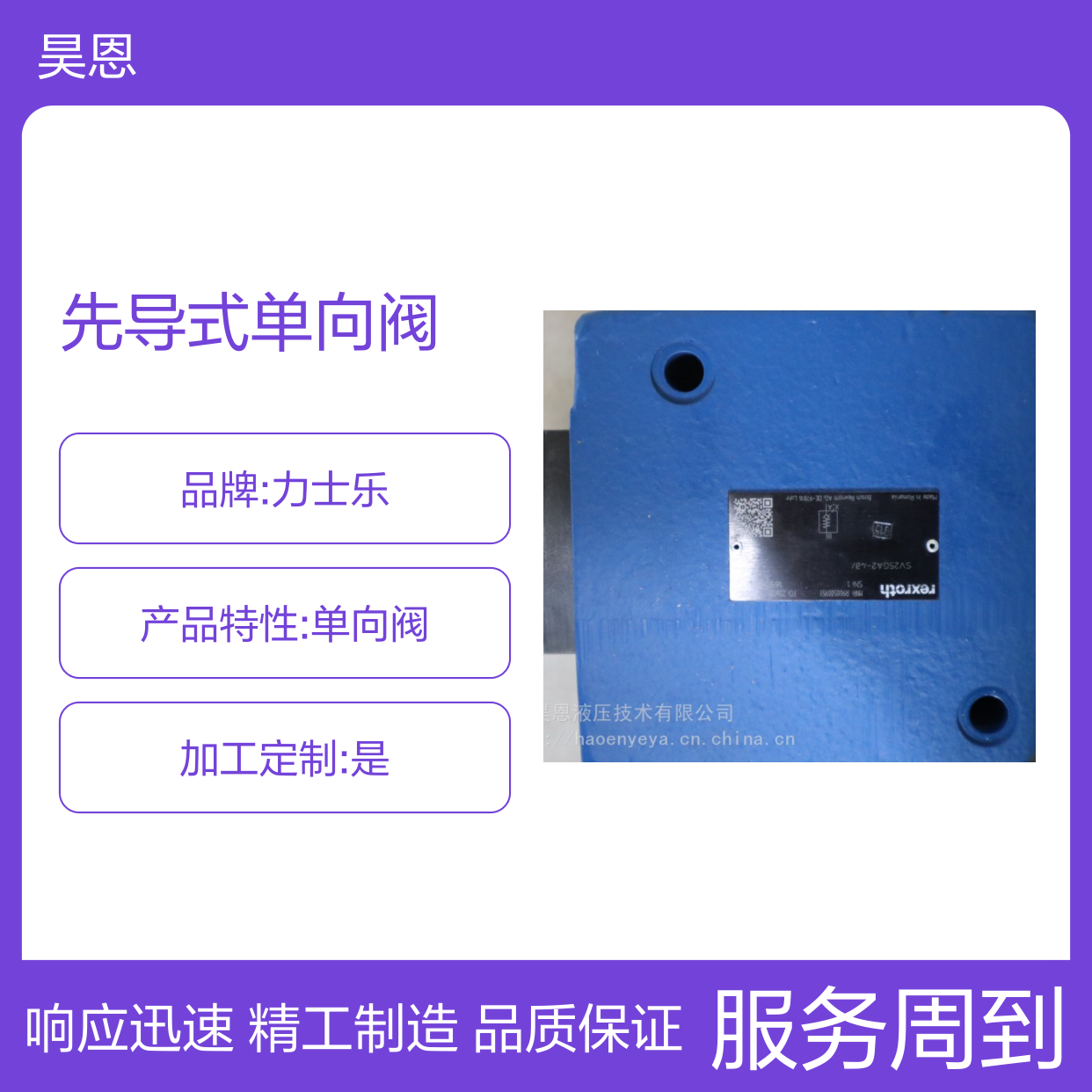供应德国力士乐 进口R900587559 SL20 PA1-4X先导式单向阀 电磁阀