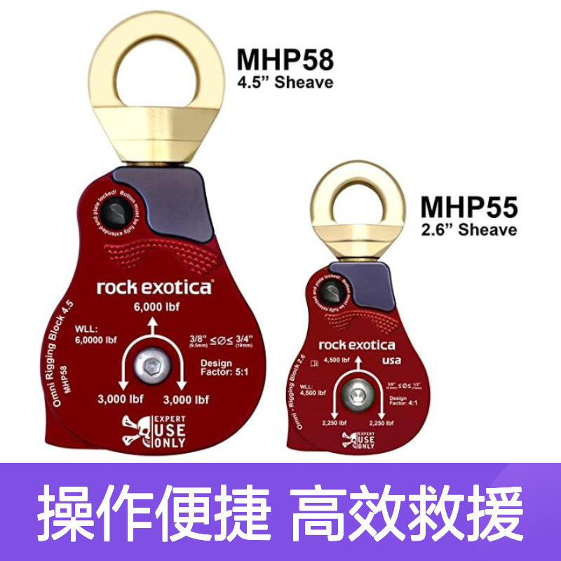 哈肯国际 Omni Rigging-Block 4.5 英寸 万向单滑轮ASME B30