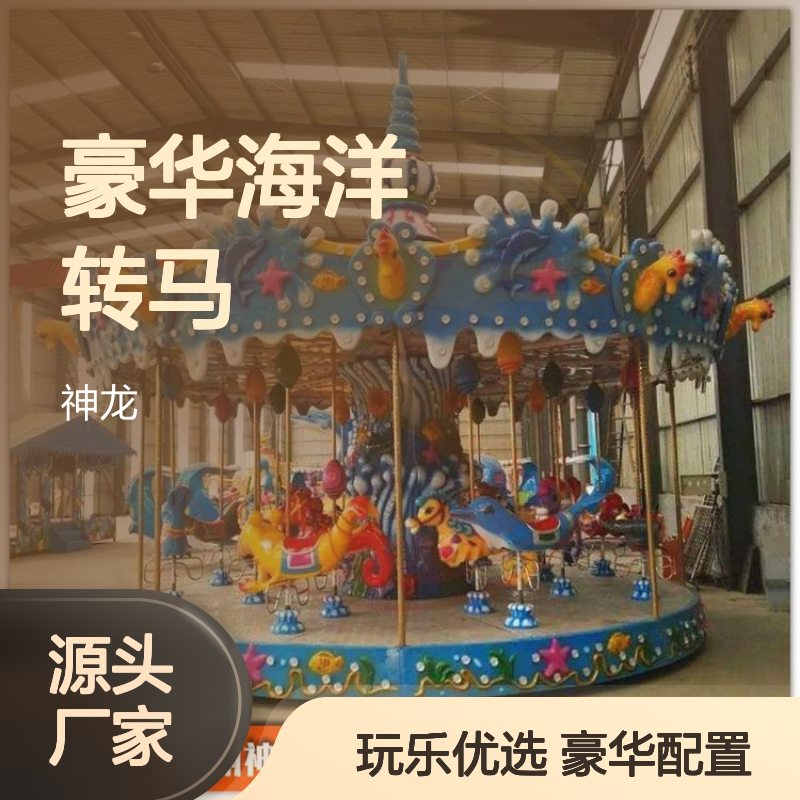 神龙游乐供应 海洋主题16座旋转木马 豪华海洋转马