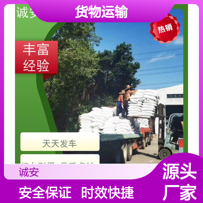 诚安物流广东货物运输陆运送货到门随时发车