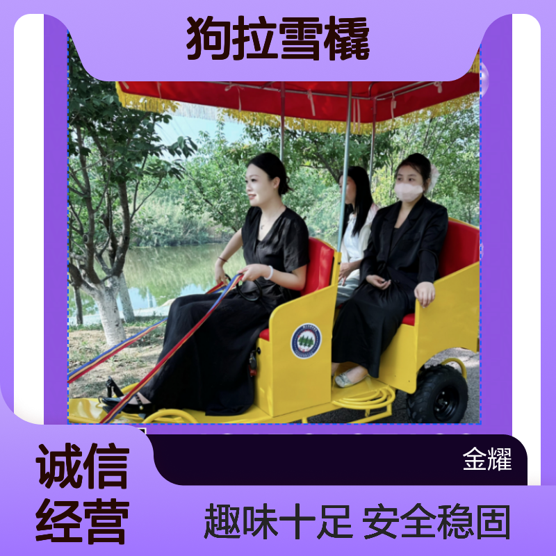 狗拉雪橇金属车身耐低温耐老化抗太阳直射景区休闲代步工具