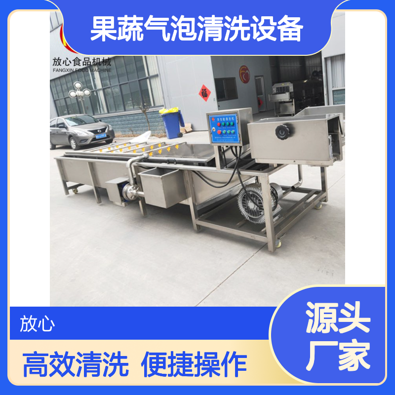竹笋片清洗机 果蔬气泡清洗设备 蔬菜水果清洗风干流水线 放心