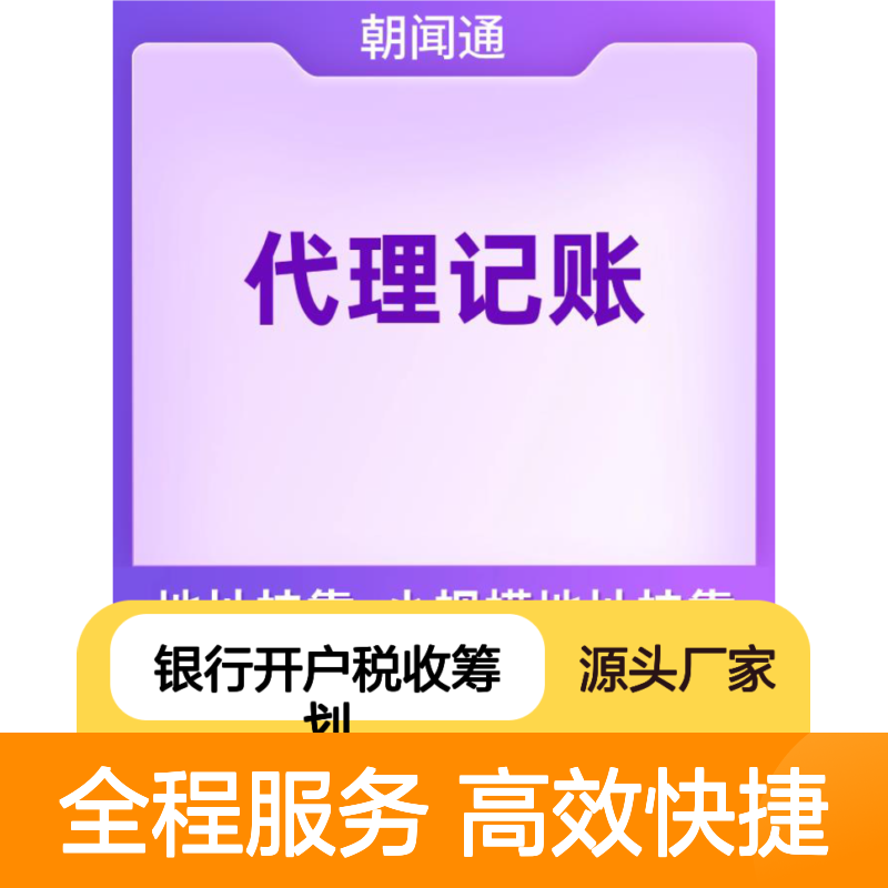 广州代理记账 公司注册管理咨询 银行开户税收筹划一条龙服务