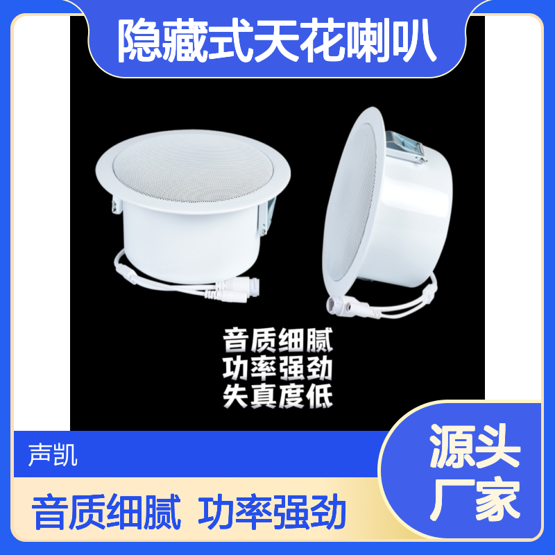 RDI 高品质商铺吊顶喇叭 嵌入式同轴吸顶音箱 隐藏式天花喇叭