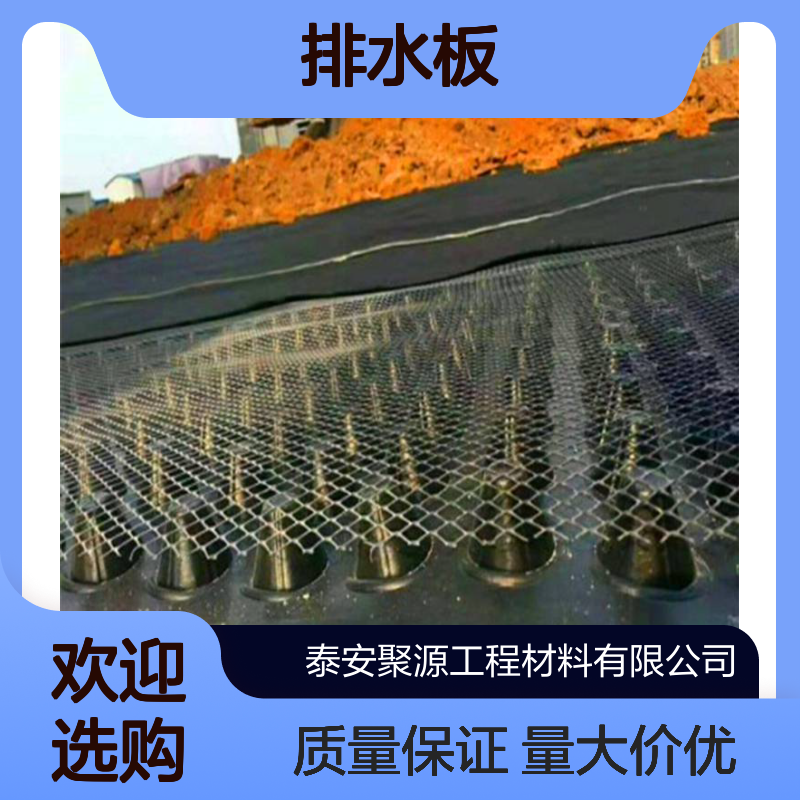 2公分排水板 高抗压耐穿刺 大杯口蓝绿黑白色 地下室底板防止反渗